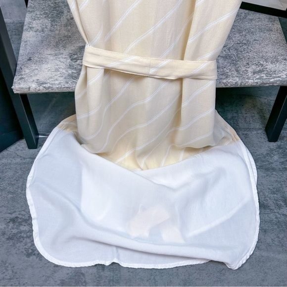 FAITHFUL THE BRAND | Gigi Striped Side Slit Waist Tie Maxi Collared Shirt Dress - Picture 8 of 9